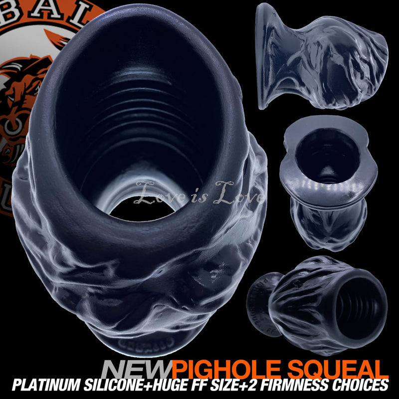 Oxballs Pighole Squeal FF Veiny Hollow Plug Black [Limited Time Offer]