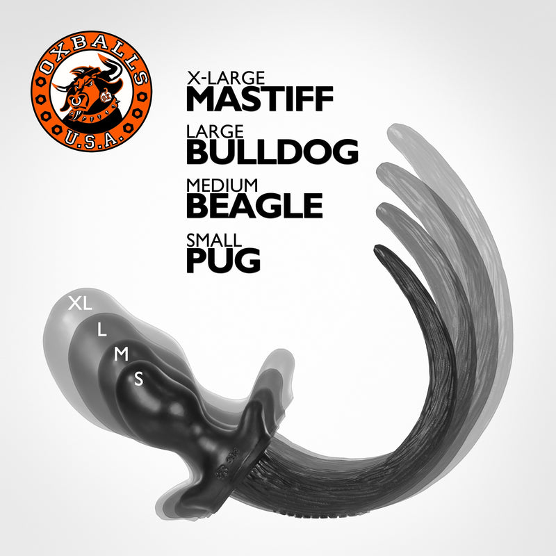 Oxballs Pug Puppy Tail Silicone Butt Plug Smoke Smoosh Small