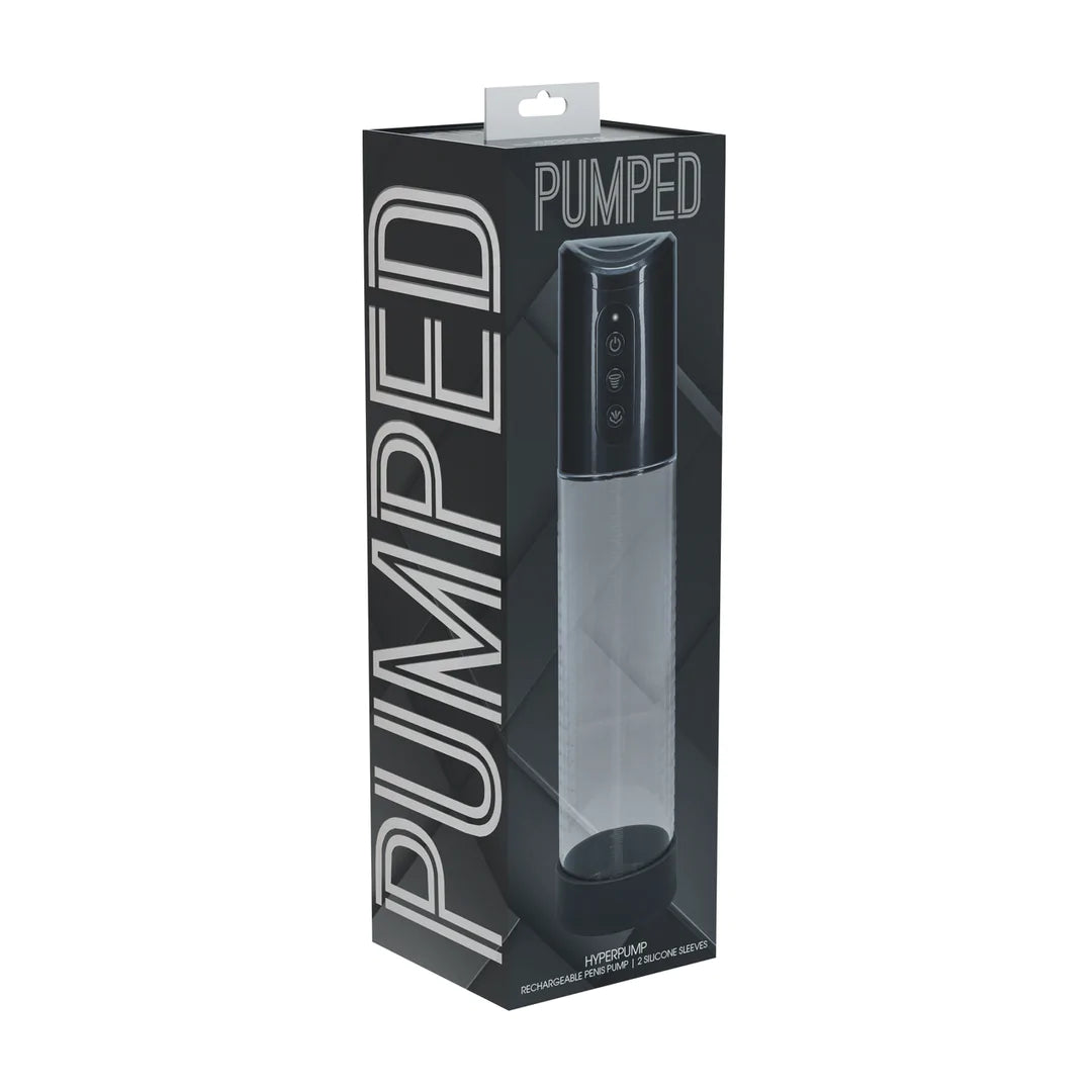 Shots Pumped HyperPump Rechargeable Penis Pump Gun Metal