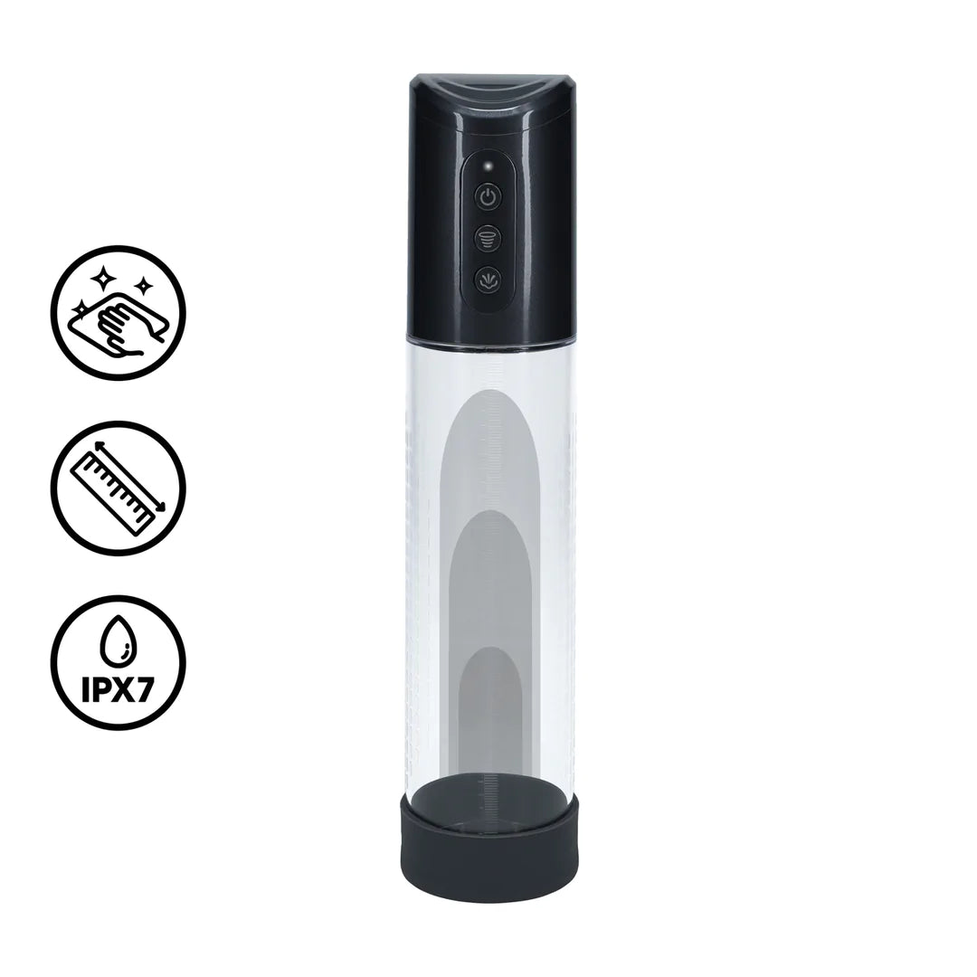 Shots Pumped HyperPump Rechargeable Penis Pump Gun Metal