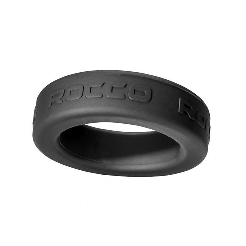 Perfect Fit Rocco Steele Hard Silicone Cock Ring Black