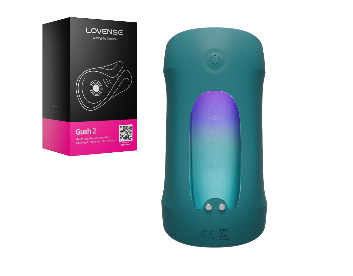 Lovense Gush 2 App-Controlled Vibrating & Oscillating Penis Massager