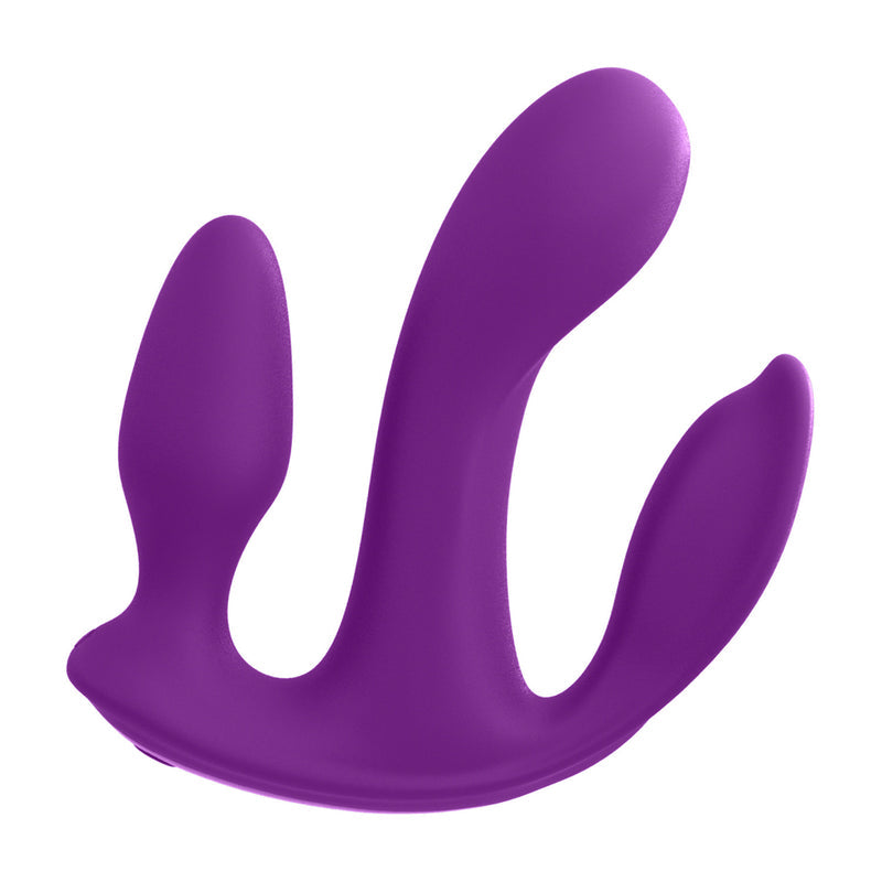 Pipedream 3Some Myself and Us Total Ecstasy Silicone Vibrator Purple [Clearance SALE*]