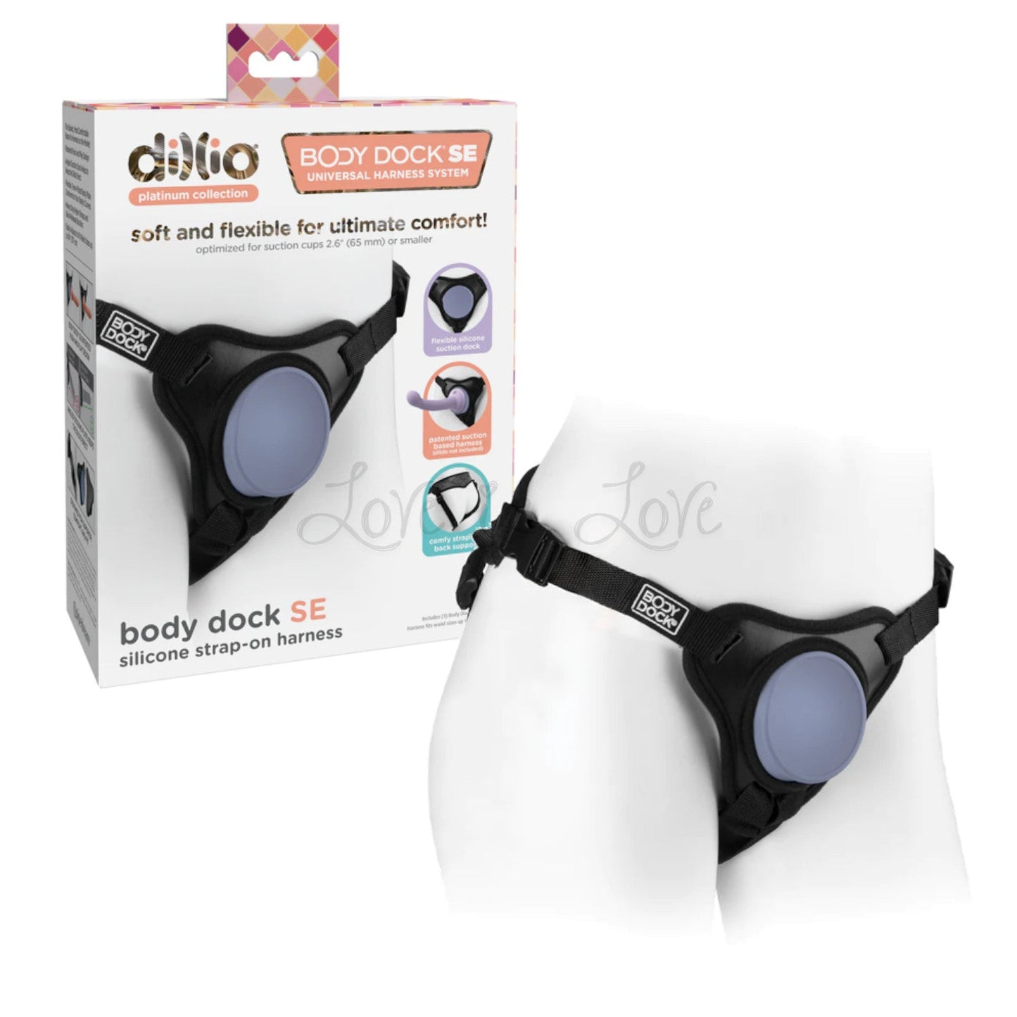 Pipedream Dillio Platinum Collection Body Dock SE Universal Silicone Strap-On Harness