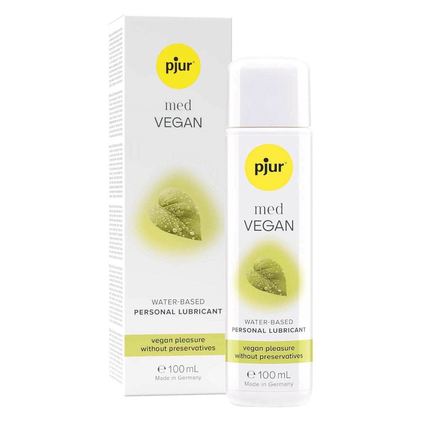 Pjur Med Vegan Glide Water based Lubricant 100 ML 3.4 FL OZ (New Packaging Design)