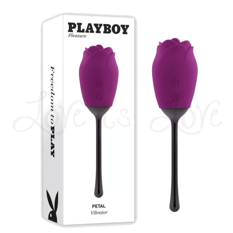 Playboy Pleasure Petal Rechargeable Silicone Tongue Flicking Rose Vibr