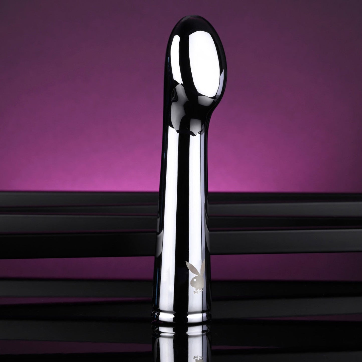 Playboy Swoon Rechargeable Vibrator Aluminum Platinum