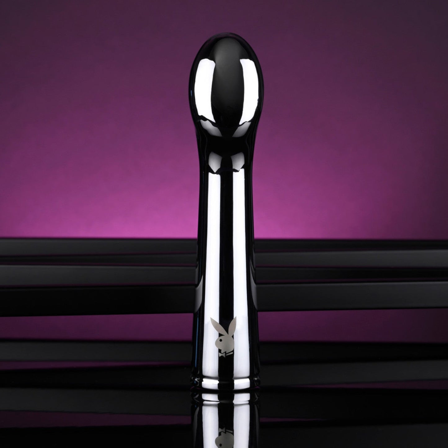 Playboy Swoon Rechargeable Vibrator Aluminum Platinum