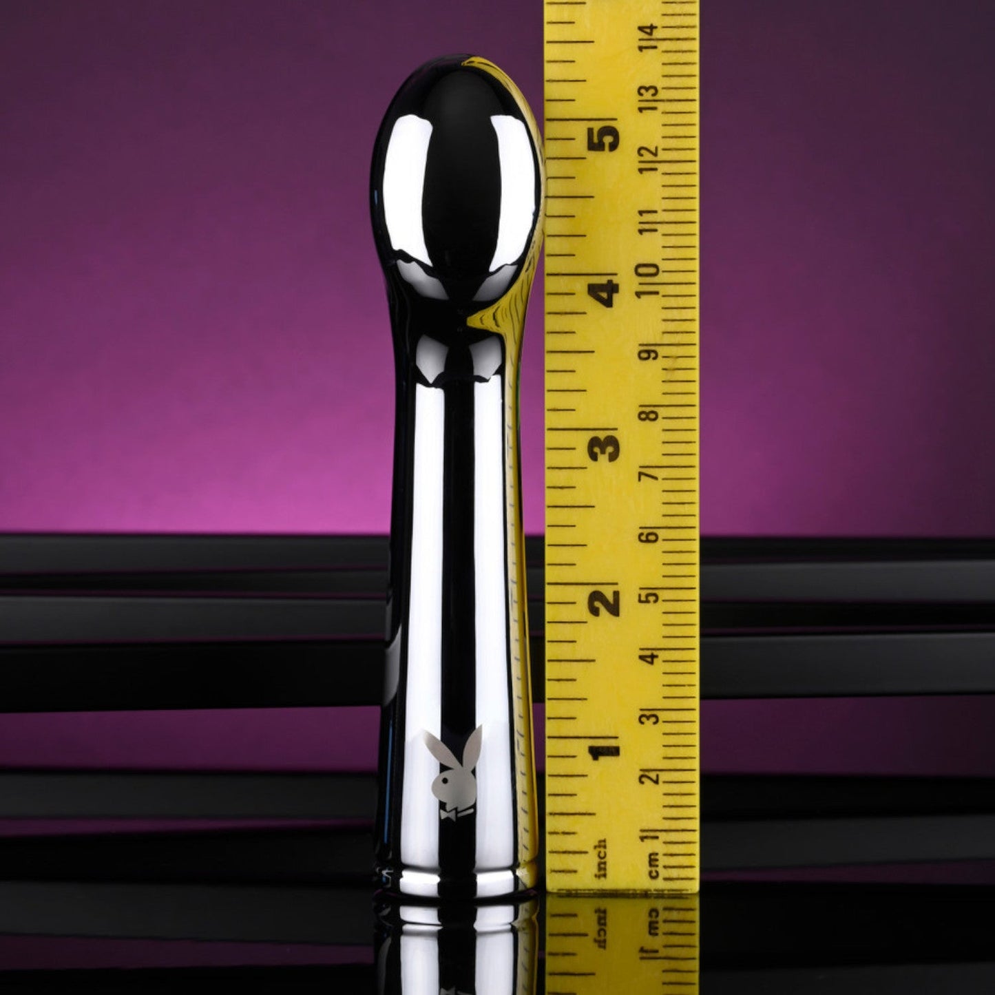Playboy Swoon Rechargeable Vibrator Aluminum Platinum