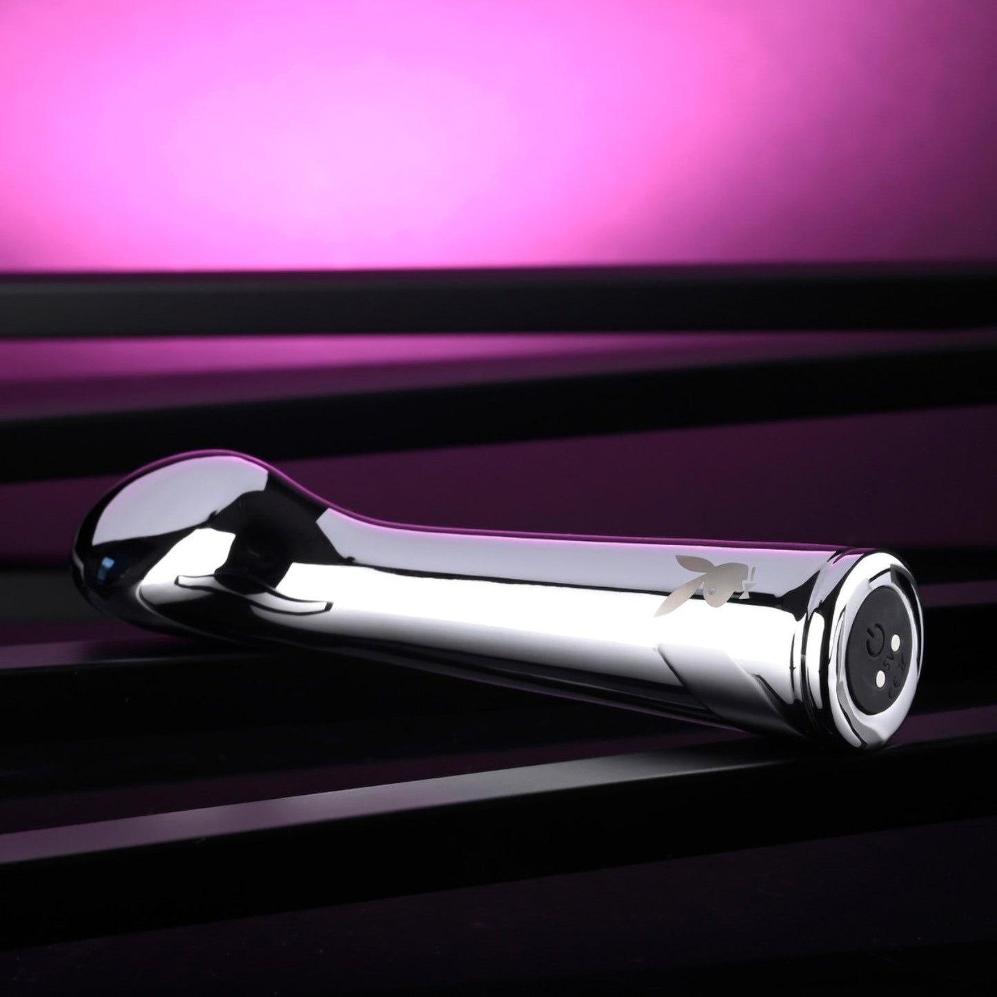 Playboy Swoon Rechargeable Vibrator Aluminum Platinum