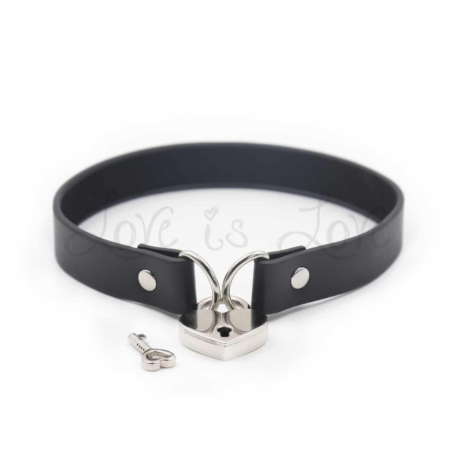 Ple'sur Collar Heart Lock Connector Neck Collar With Key