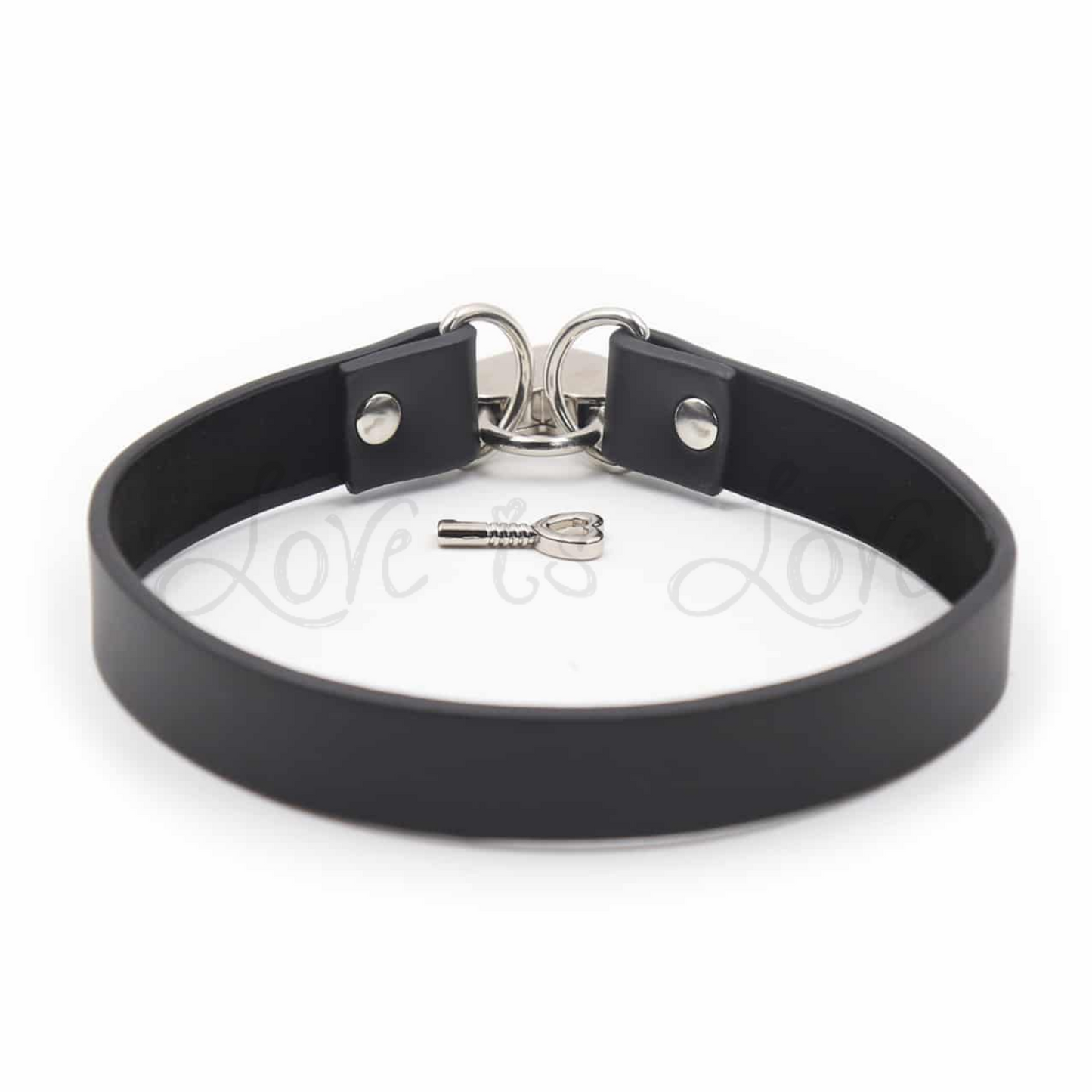 Ple'sur Collar Heart Lock Connector Neck Collar With Key