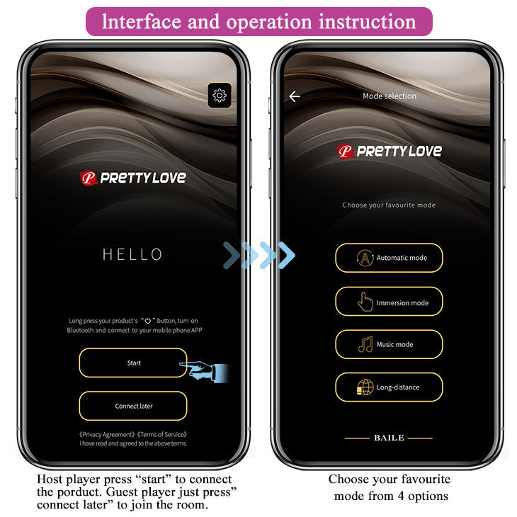 Pretty Love August App Controlled Couples Vibrator