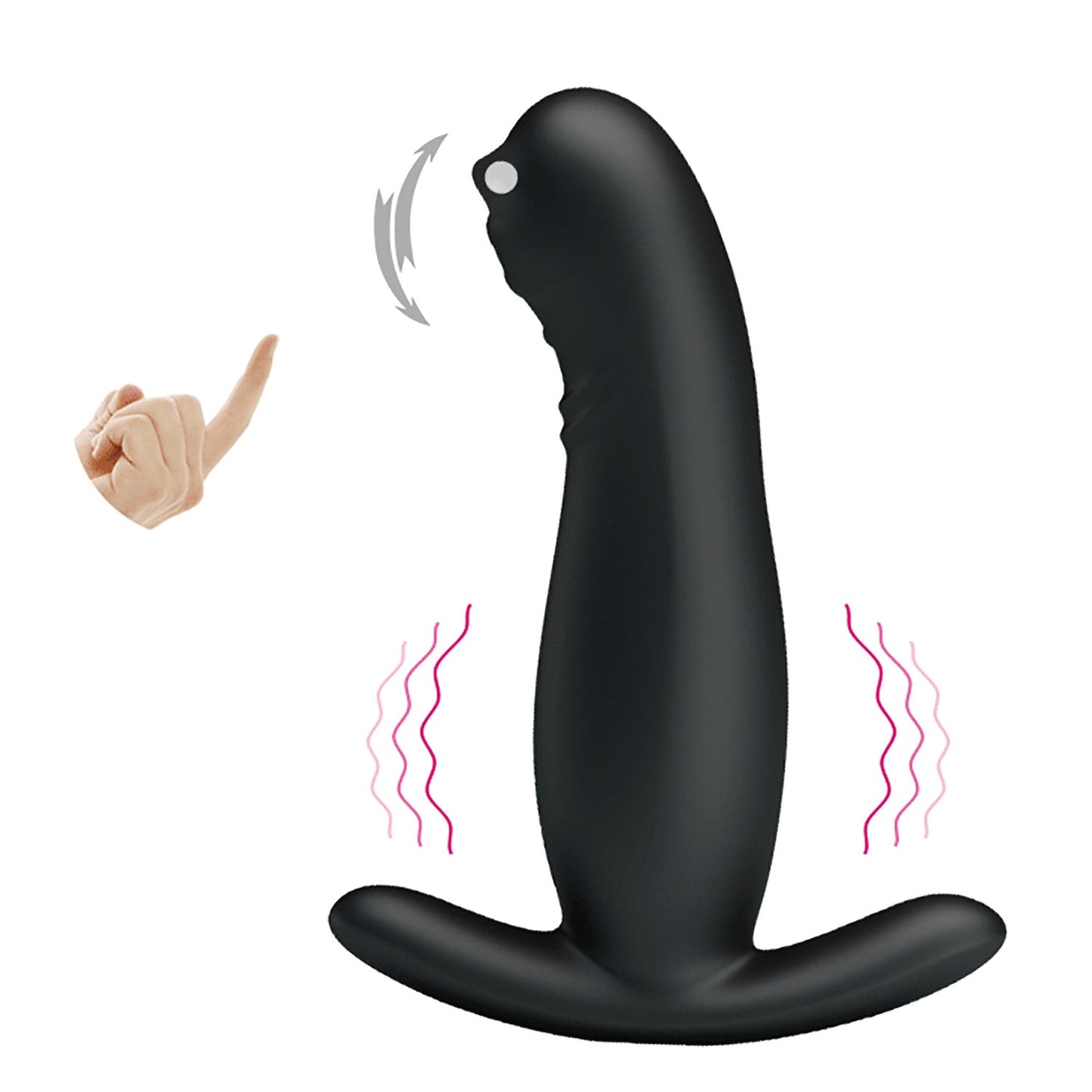Pretty Love Tickling Vibrating Prostate Massager Black