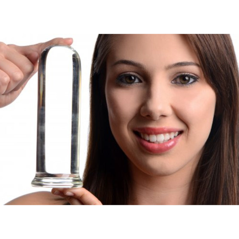 Prisms Erotic Glass Pillar Large Cylinder Plug 6.5 Inch