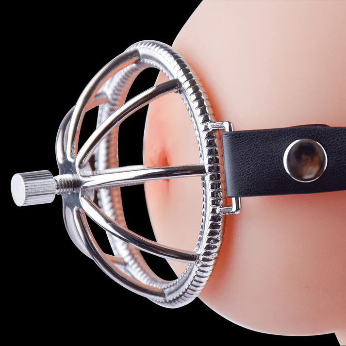 Psyche Goddess Steel Spiked Nipple Cages with Adjustable Straps