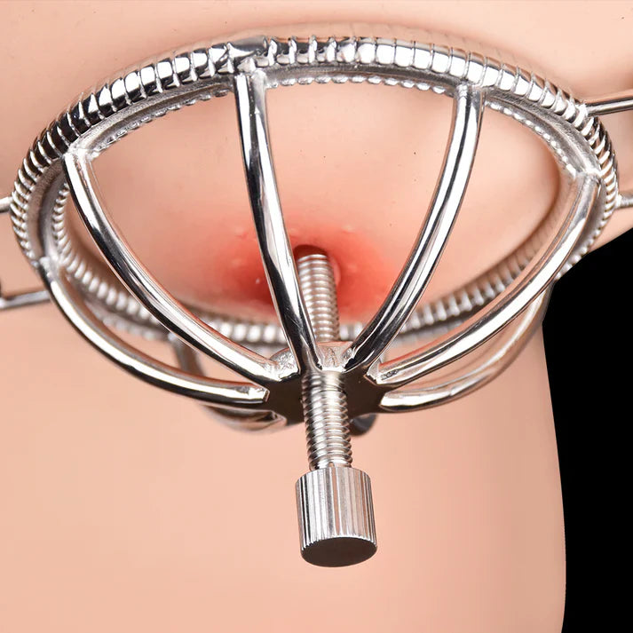 Psyche Goddess Steel Spiked Nipple Cages with Adjustable Straps