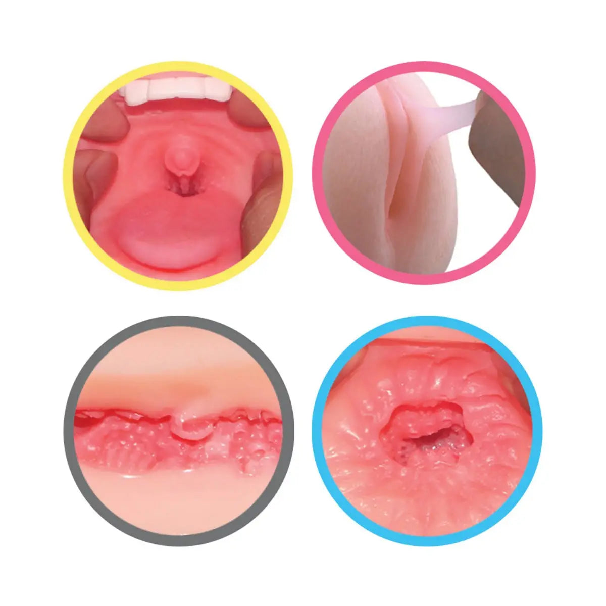 Realistic Double Ended Mouth and Vagina Onahole Masturbator 520 G