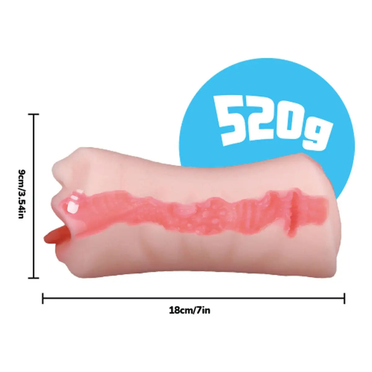 Realistic Double Ended Mouth and Vagina Onahole Masturbator 520 G