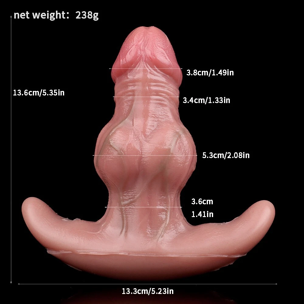 Realistic Knot Penis Liquid Silicone Anal Plug 5 Inch