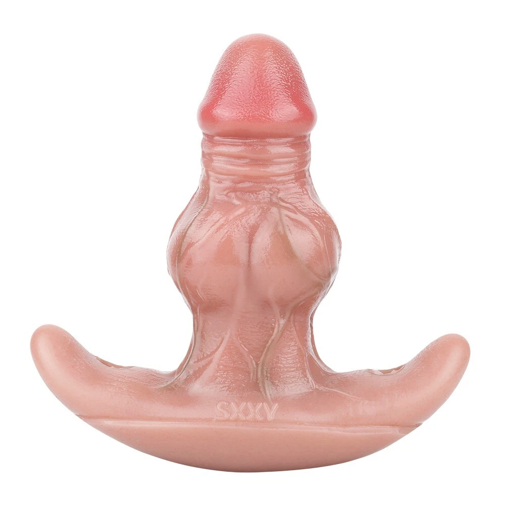 Realistic Knot Penis Liquid Silicone Anal Plug 5 Inch