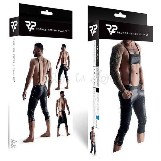 Regnes Fetish Planet Lingerie Outlet 3/4 Men's Pants in Bavarian Style Black Small [SALE]