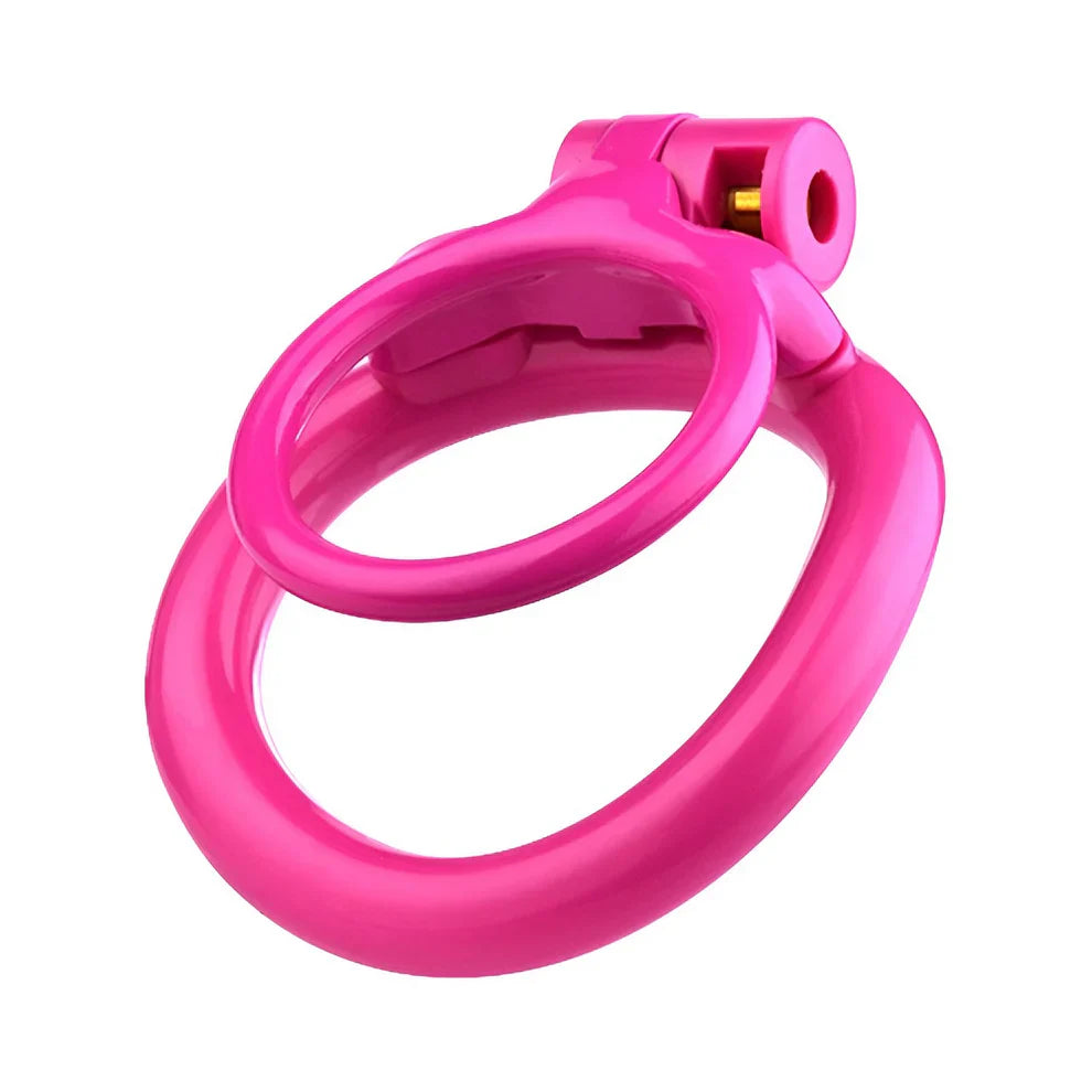 Resin 3D Printed Dual Cock Ring Chastity Cage #215 4 Rings Pink