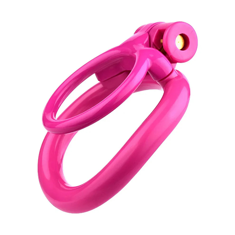 Resin 3D Printed Dual Cock Ring Chastity Cage #215 4 Rings Pink