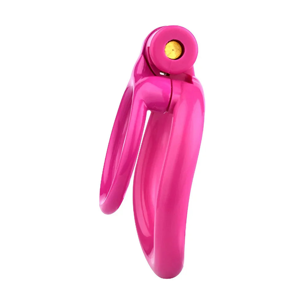 Resin 3D Printed Dual Cock Ring Chastity Cage #215 4 Rings Pink