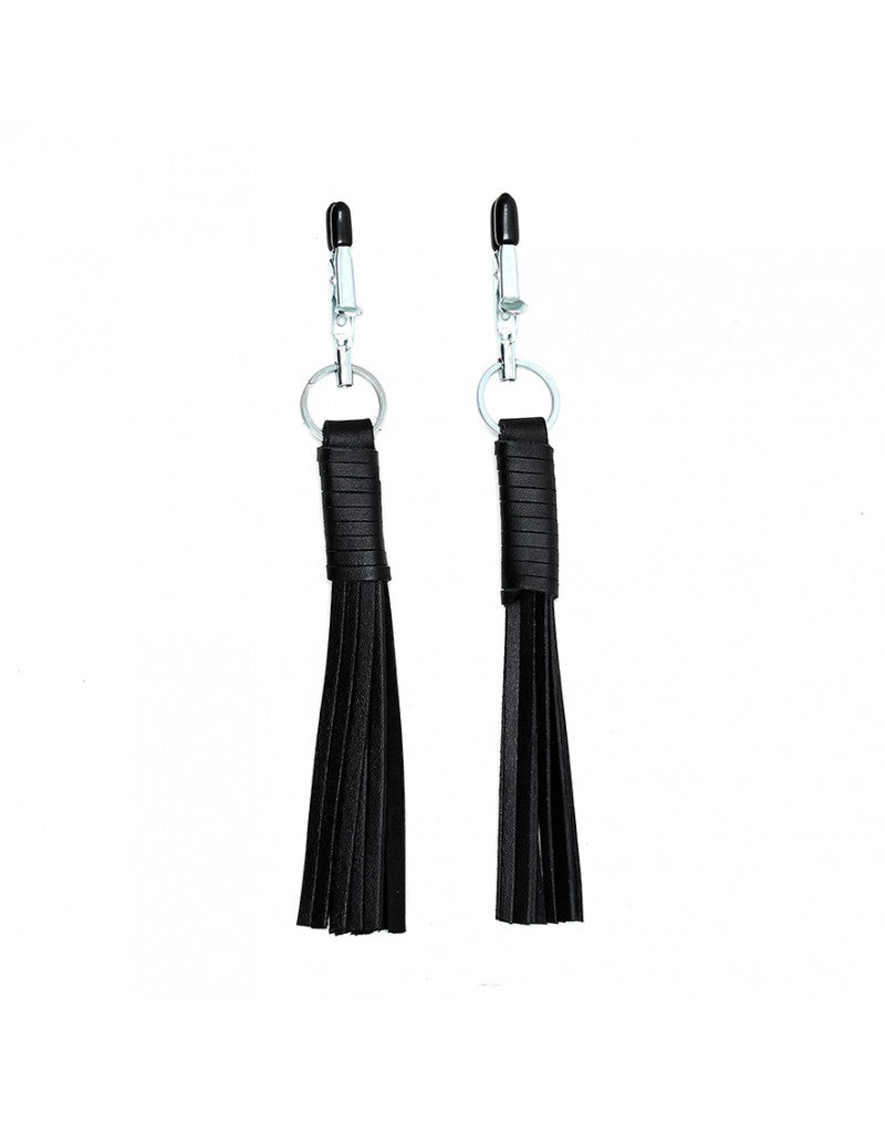 Rimba Alligator Nipple Clamps with Leather Tassels RIM 7699 [SALE*]
