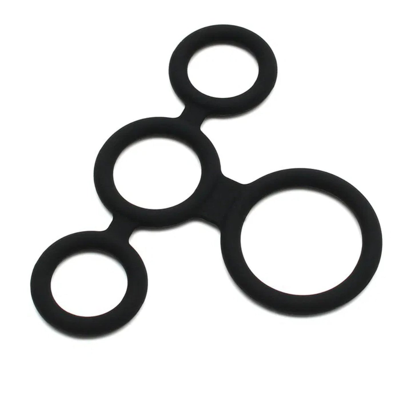 Rimba Quatro Cock Ring and Ball Splitter Black (Limited Period Sale)