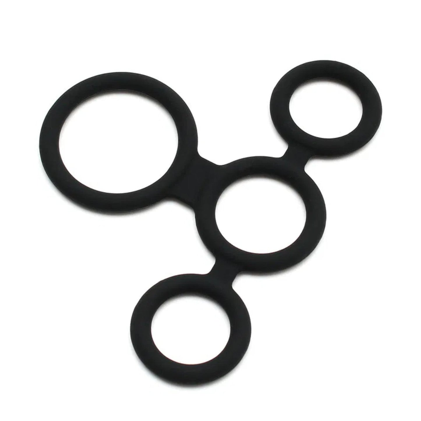 Rimba Quatro Cock Ring and Ball Splitter Black (Limited Period Sale)