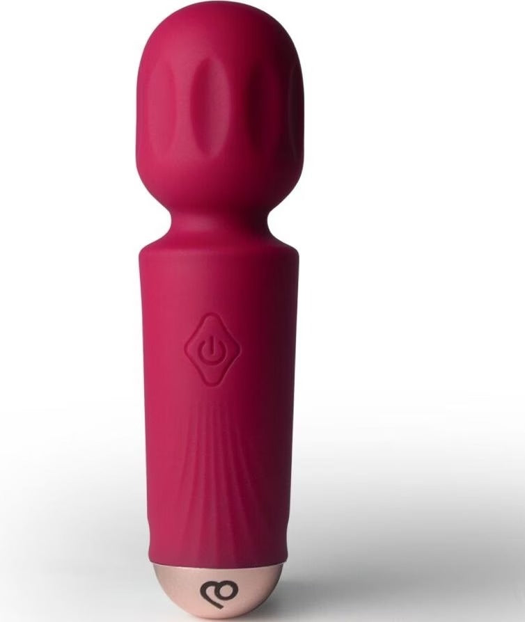 Rocks Off Rechargeable Mini Wand 16 Functions Azalea Red (Pocket Size & Travel Ready)