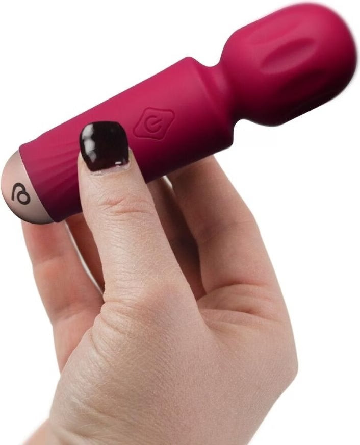 Rocks Off Rechargeable Mini Wand 16 Functions Azalea Red (Pocket Size & Travel Ready)