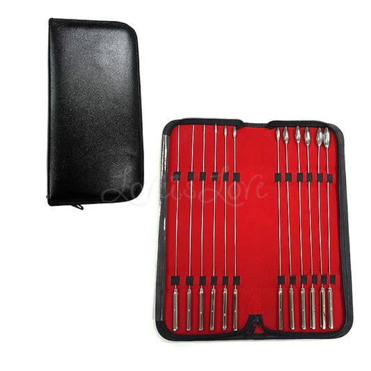 Rouge Stainless Steel Rosebud Urethral Sound Kit Set of 12