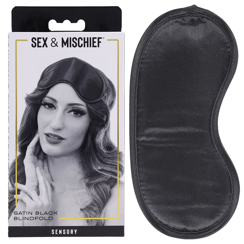 Sex & Mischief Satin Black Blindfold (New Packaging Edition)