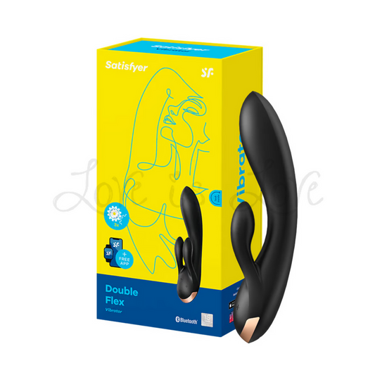 Satisfyer Double Flex App-Controlled Rabbit Vibrator Black (Authorized