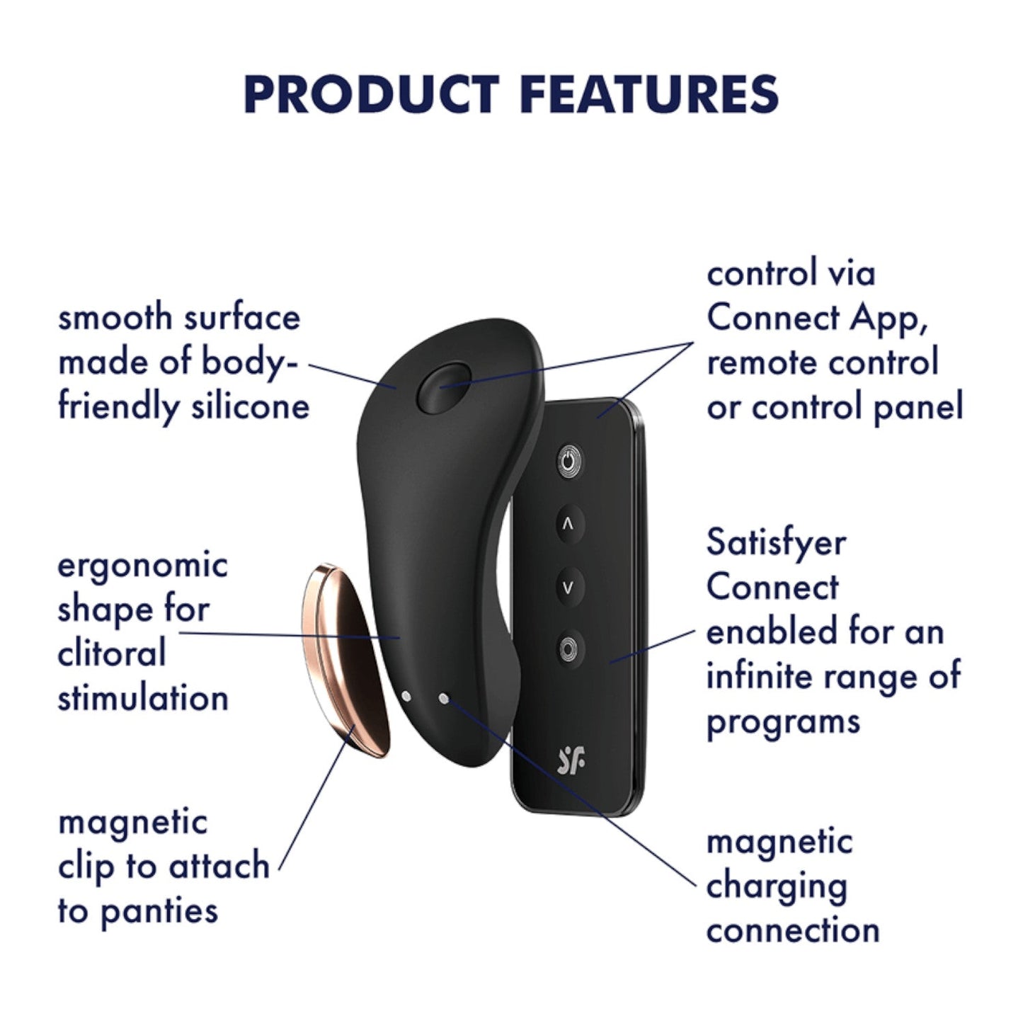 Satisfyer Little Secret App-Controlled Panty Vibrator with Remote Control (Authorized Retailer)