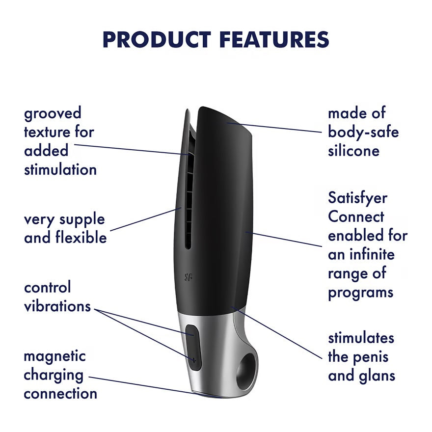 Satisfyer Power Masturbator App-Controlled Stroker Vibrator