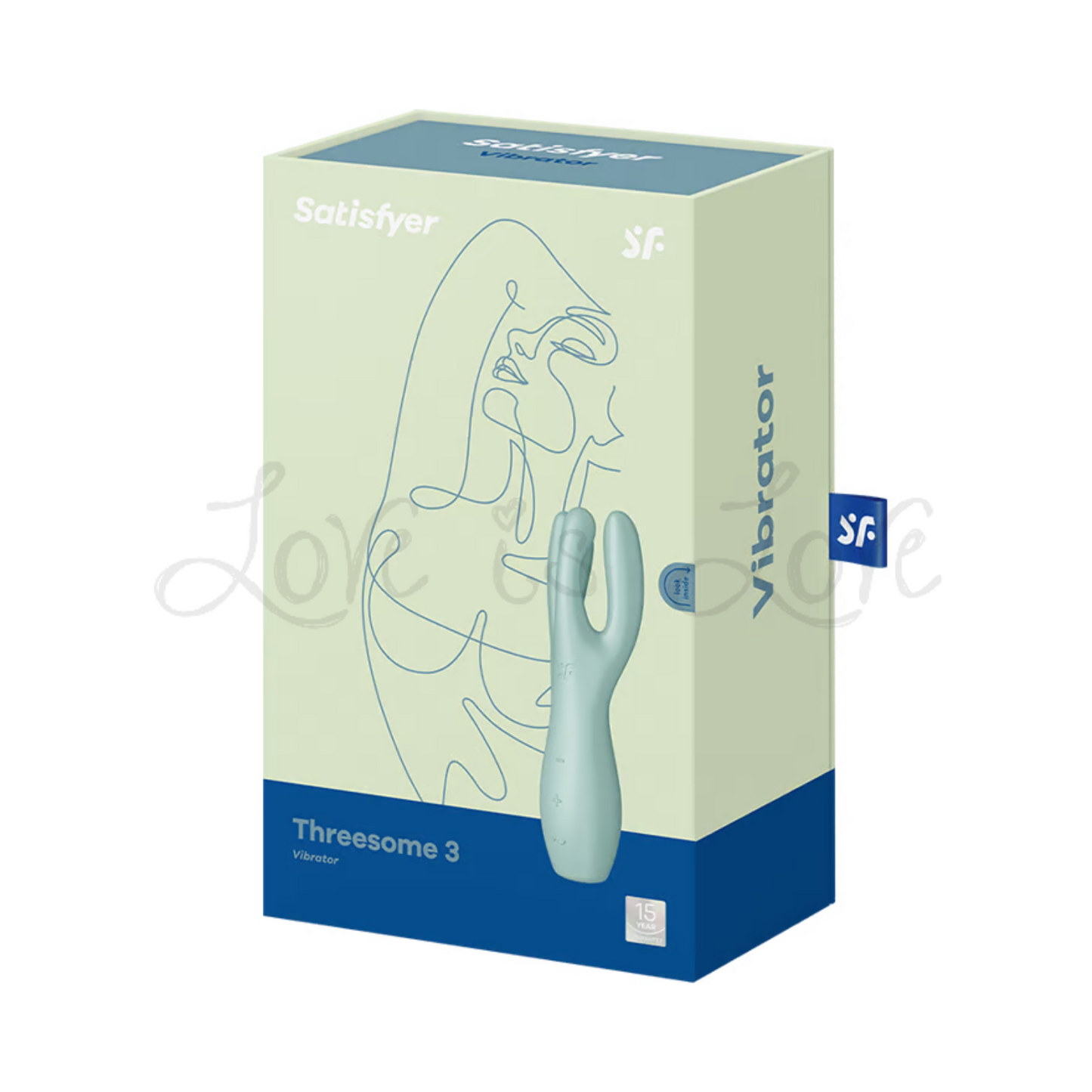 Satisfyer Threesome 3 VTriple Motors Clitoral Vibrator Mint (Authorized Retailer)[Limited Period Sale]