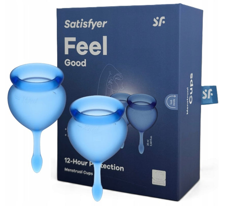 Satisfyer Feel Good Menstrual Cup Set Dark Blue (Limited Period Sale)