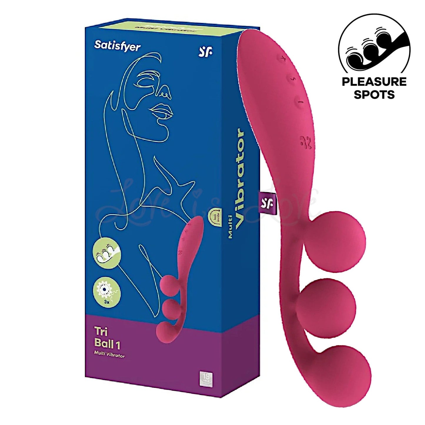 Satisfyer Tri Ball 1 Versatile Triple Stimulation Vibrator Red