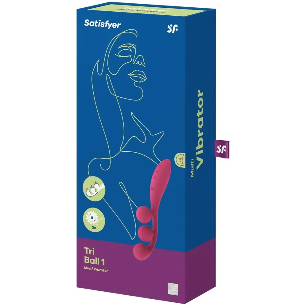 Satisfyer Tri Ball 1 Versatile Triple Stimulation Vibrator Red