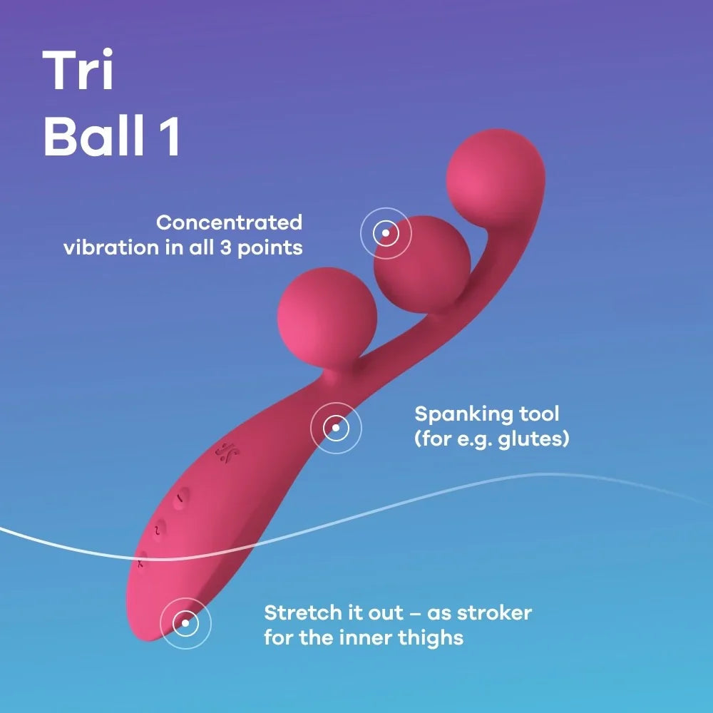 Satisfyer Tri Ball 1 Versatile Triple Stimulation Vibrator Red