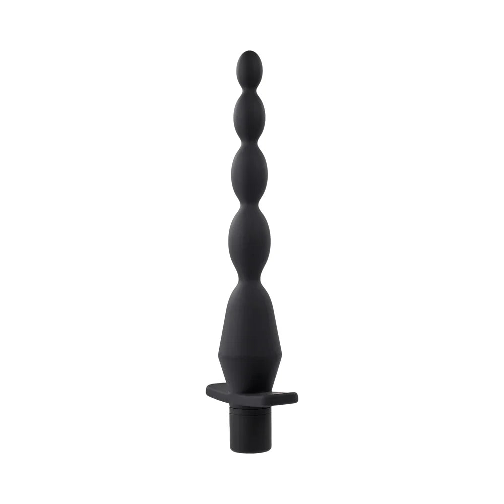 Selopa Vibrating Silicone Butt Beads Rechargeable Anal Silicone Black