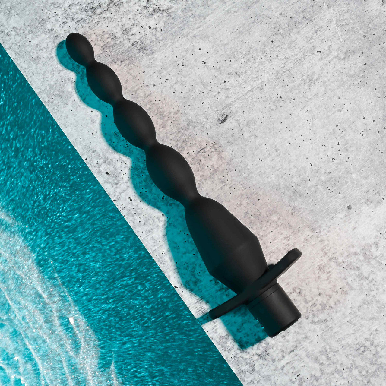 Selopa Vibrating Silicone Butt Beads Rechargeable Anal Silicone Black