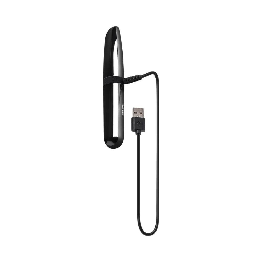Selopa Buzz Buddy Rechargeable Vibe Silicone Black Chrome