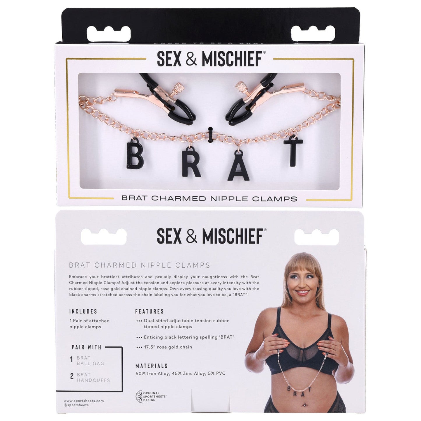 Sex & Mischief Brat Charmed Nipple Clamps
