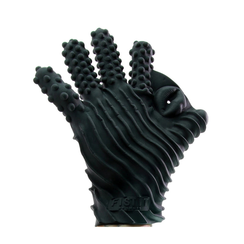 Shots Fist It Silicone Masturbation Glove Black