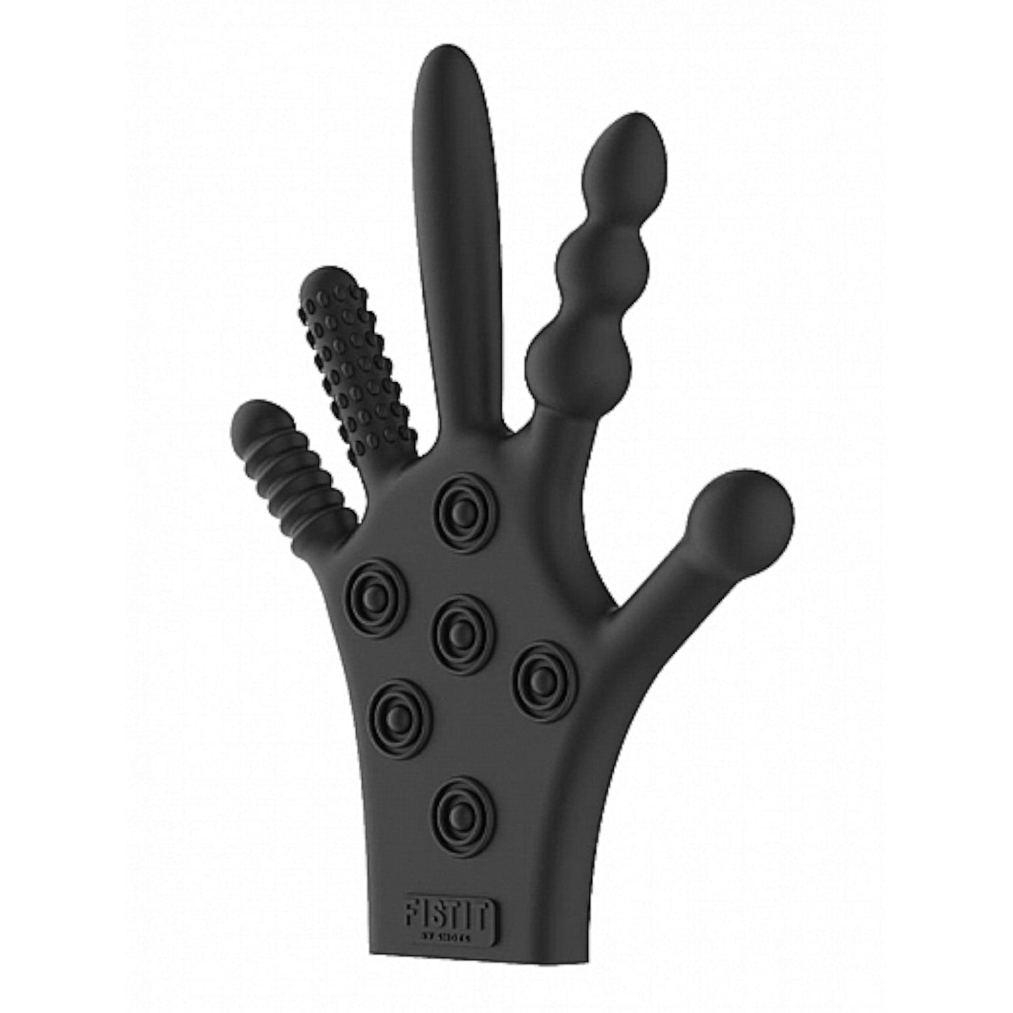 Shots Fist It Silicone Stimulation Glove Black